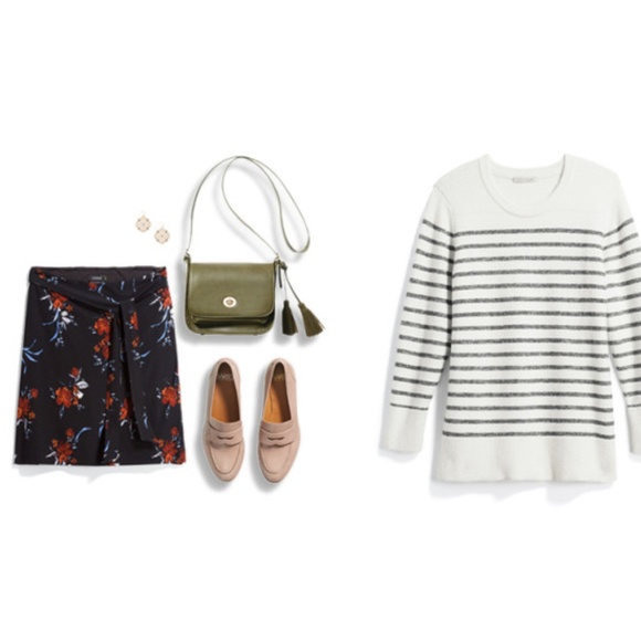 NWOT 41 Hawthorn Roma Textured Striped Pullover - Picture 2 of 6